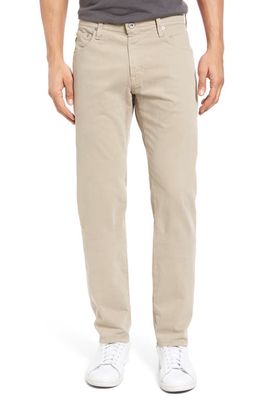 AG Tellis Sueded Stretch Sateen Slim Leg Pants in Desert Stone