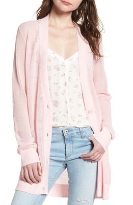 AG The Cameron Cotton & Cashmere Cardigan in Prism Pink