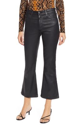 AG The Quinne Coated High Waist Crop Flare Jeans in Leatherette Sba