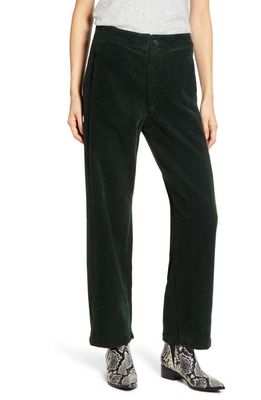 AG The Tomas High Waist Wide Leg Corduroy Trousers in Pine Needle