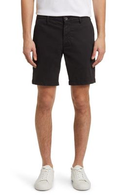 AG Wanderer Brushed Cotton Twill Chino Shorts in Super Black