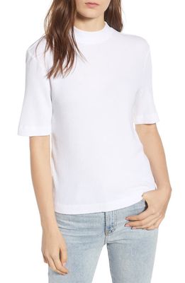 AG Yoni Thermal Mockneck Tee in True White