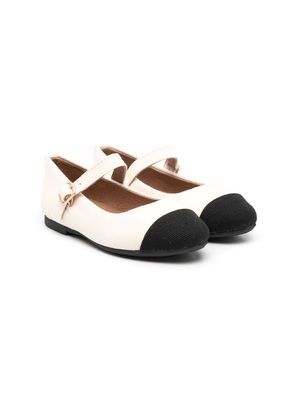 Age of Innocence Bebe contrasting-toe ballerina shoes - White