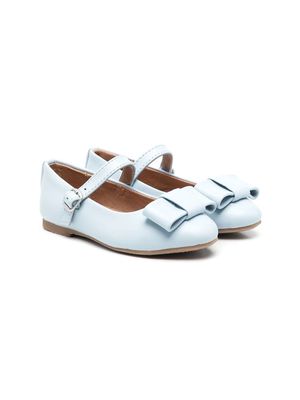 Age of Innocence bow-detail leather ballerina shoes - Blue