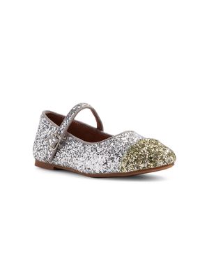 Age of Innocence Buffy glitter-embellished ballerina shoes - Silver