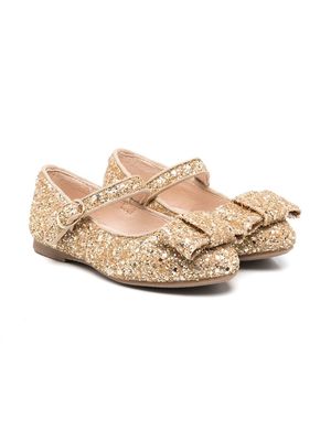 Age of Innocence glitter-detail ballerina shoes - Gold