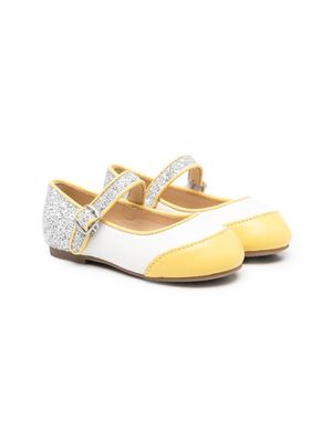 Age of Innocence glitter-detail ballerina shoes - White