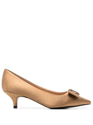 Age of Innocence Jacqueline 50mm bow-embellished pumps - Neutrals