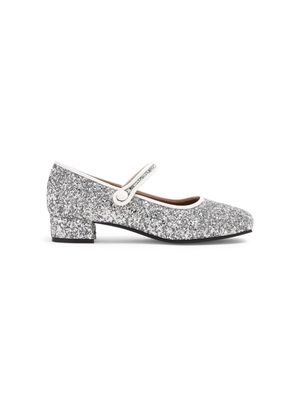 Age of Innocence Michelle glitter-embellished ballerina shoes - Silver