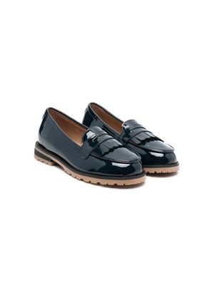 Age of Innocence round-toe leather loafers - Blue