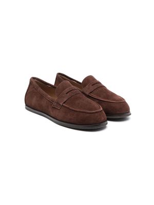 Age of Innocence round-toe suede loafers - Brown