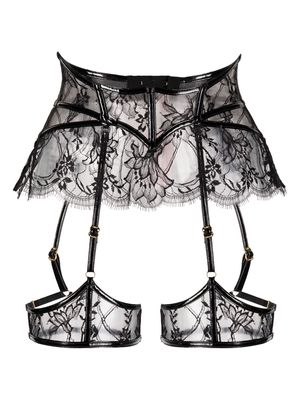 Agent Provocateur Alyss floral-lace suspenders - Black