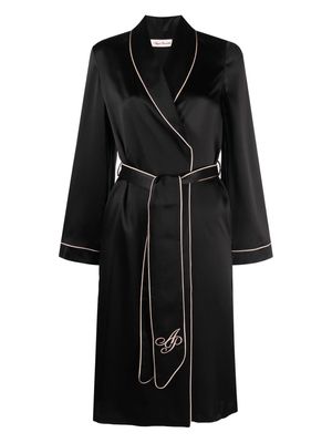 Agent Provocateur belted silk dressing gown - Black