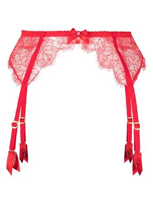 Agent Provocateur Lorna lace suspender - Red
