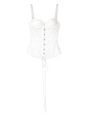 Agent Provocateur Mercy padded satin corset - White