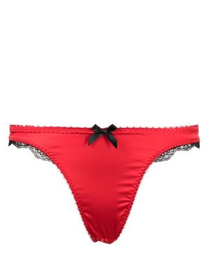 Agent Provocateur Sloane lace-trim thong - Red