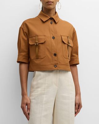 Agiate Cropped Utility Shirt