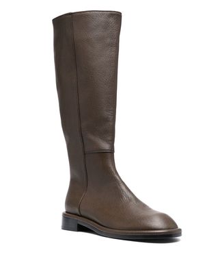 AGL below-the-knee leather boots - Brown