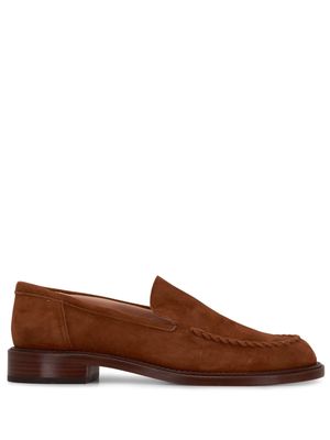 AGL braided suede loafers - Brown