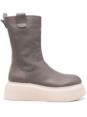 AGL chunky leather boots - Grey