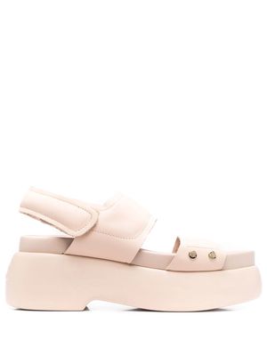 AGL double-strap leather sandals - Pink