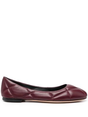 AGL Karin padded leather ballerina shoes - Red
