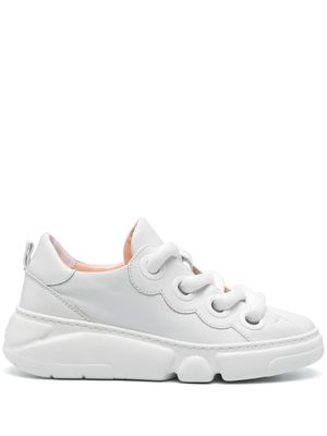 AGL Magic Bubble leather sneakers - White