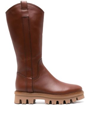 AGL Natalia 30mm leather boots - Brown