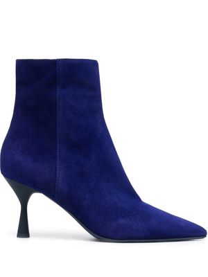 AGL pointed 80mm suede boots - Blue