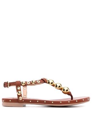 AGL studded T-bar strap sandals - Brown