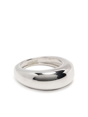 Agmes Domed polished-effect ring - Silver