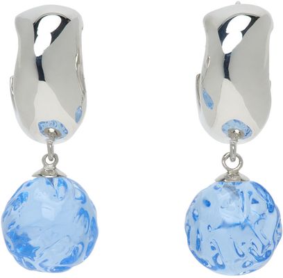 AGMES Silver & Blue Anthony Bianco Edition Small Cleo Earrings