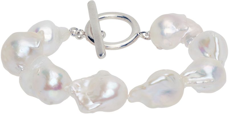 AGMES Silver Baroque Pearl Bracelet