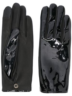 Agnelle Funky vinyl leather gloves - Black