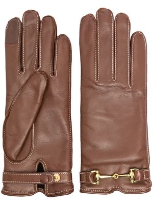 Agnelle Greco leather gloves - Brown