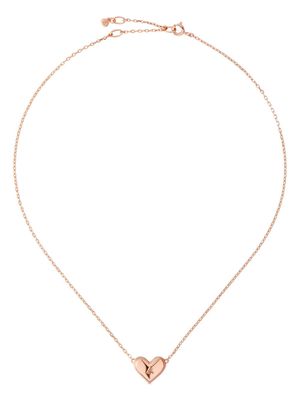 agnès b. 18kt rose gold-plated silver necklace - Pink