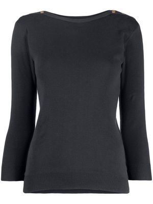 agnès b. Badiane fine-knit cotton jumper - Grey