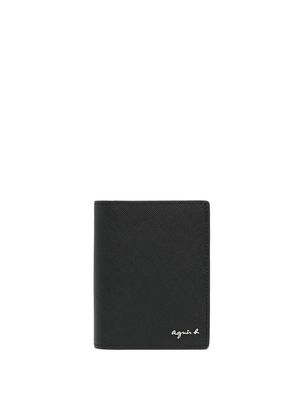 agnès b. bi-fold leather cardholder - Black