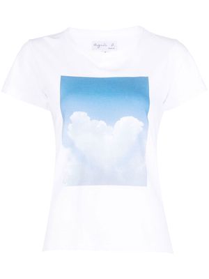 agnès b. Brando 'Heart Cloud' T-shirt - White