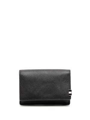 agnès b. calf-leather foldover-top wallet - Black