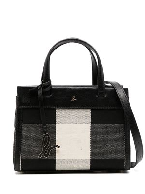 agnès b. check-pattern crossbody bag - Black