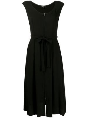 agnès b. Clara belted midi dress - Black