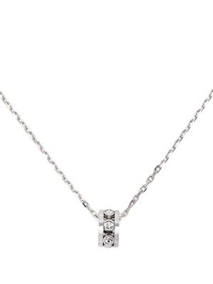 agnès b. crystal embellished stainless-steel necklace - Silver