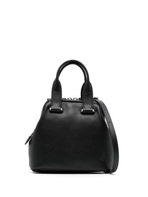 agnès b. debossed-logo leather bag - Black