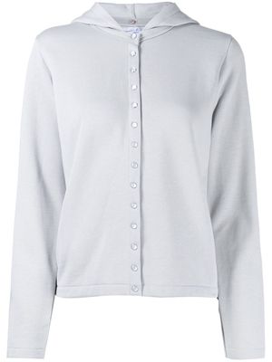 agnès b. detachable hood jersey T-shirt - Grey