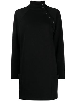 agnès b. Diagonal cotton minidress - Black