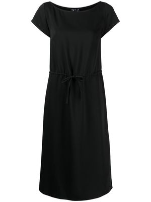 agnès b. drawstring-waist midi-dress - Black