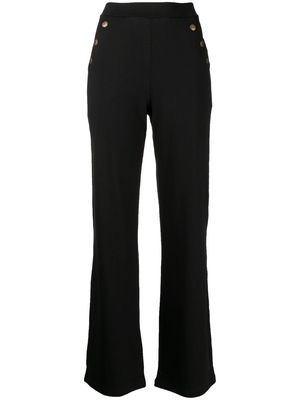 agnès b. flared cotton sailor trousers - Black