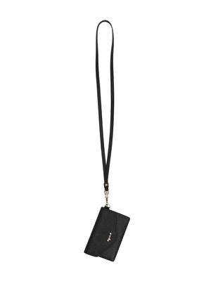 agnès b. flat-handle textured wallet - Black