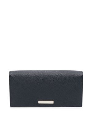 agnès b. grained-leather purse - Blue